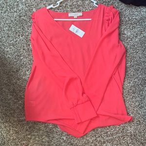 Loft Medium tags on long sleeve blouse